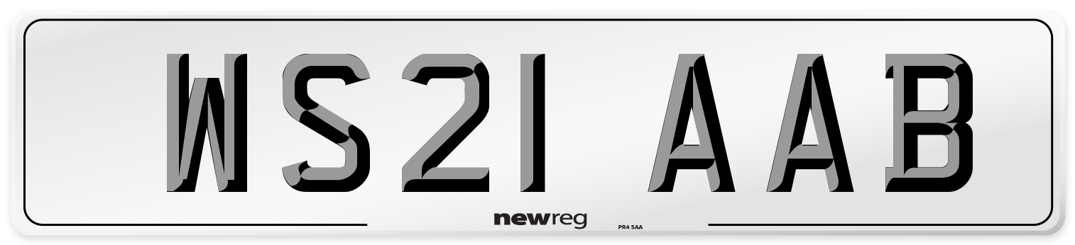 WS21 AAB Number Plate from New Reg